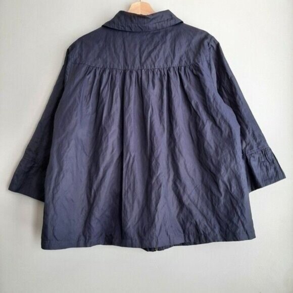 COLDWATER CREEK Light Jacket Full-zip Navy PLUS Sz 18 - Picture 6 of 9